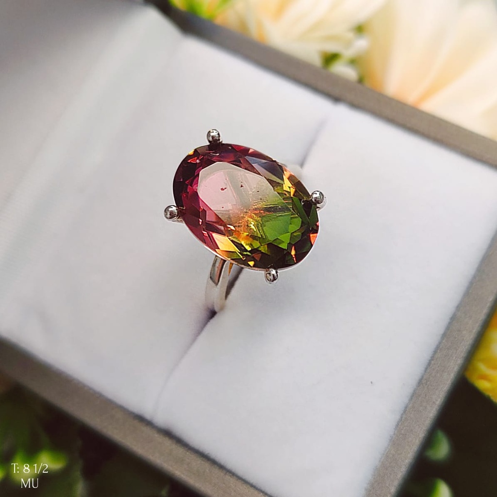 Anillo Piedra Roja y Verde