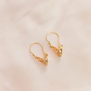 Aretes Broche Circón Rosado 