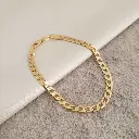 Pulsera cubana Cabellero Oro 18k