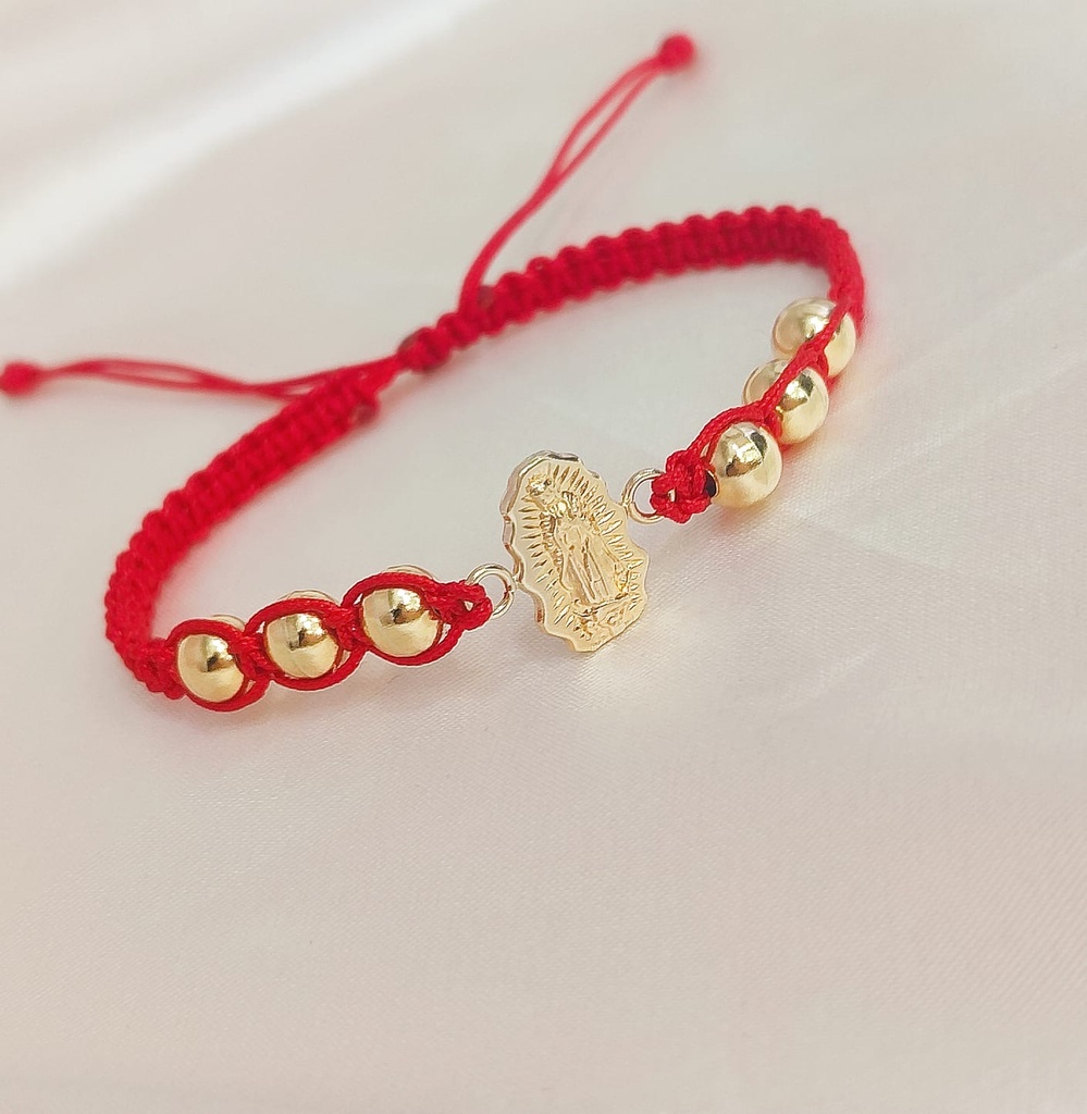 Pulsera Hilo Oro Laminado 18k 