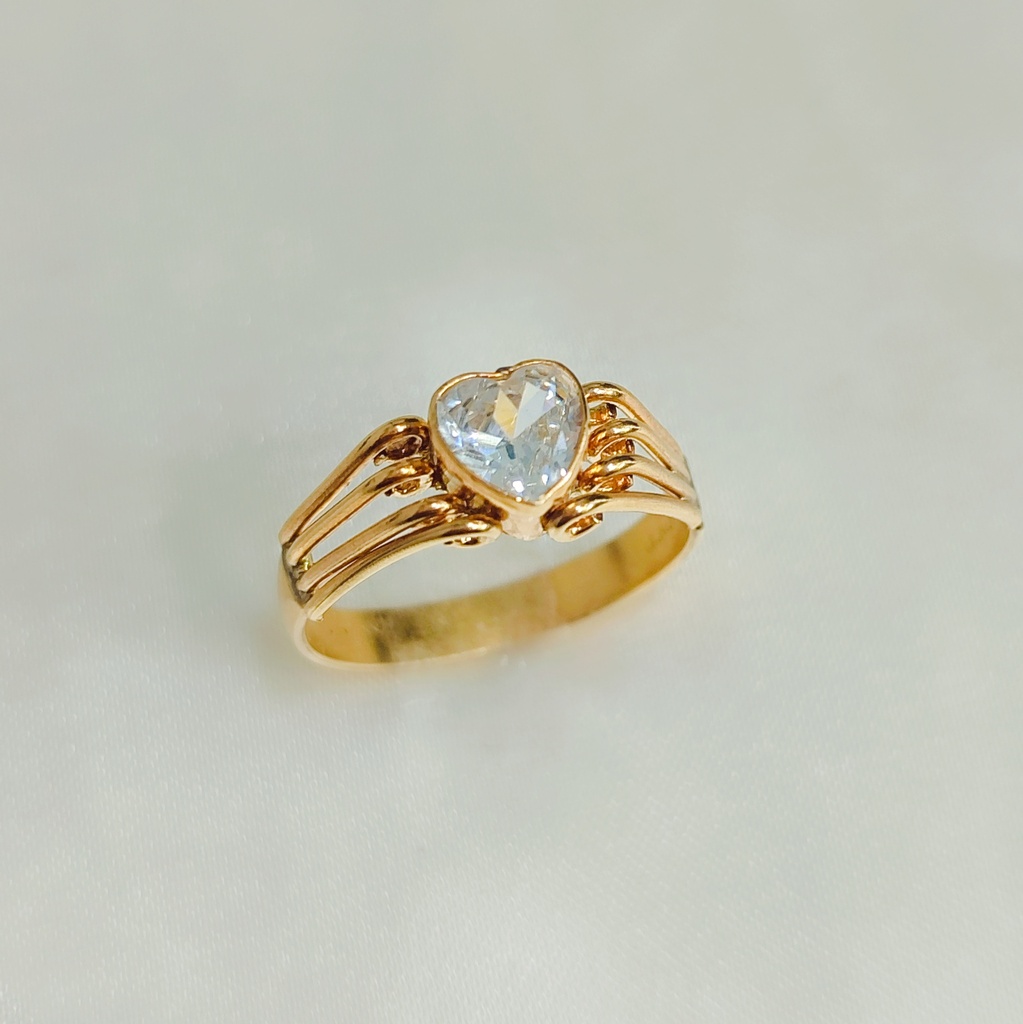 Anillo Corazón Oro Laminado 18 kilates 