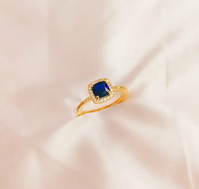 Anillo Zafiro Oro 18k