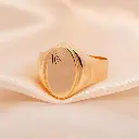 Anillo Sello Ovalado Oro 18k 