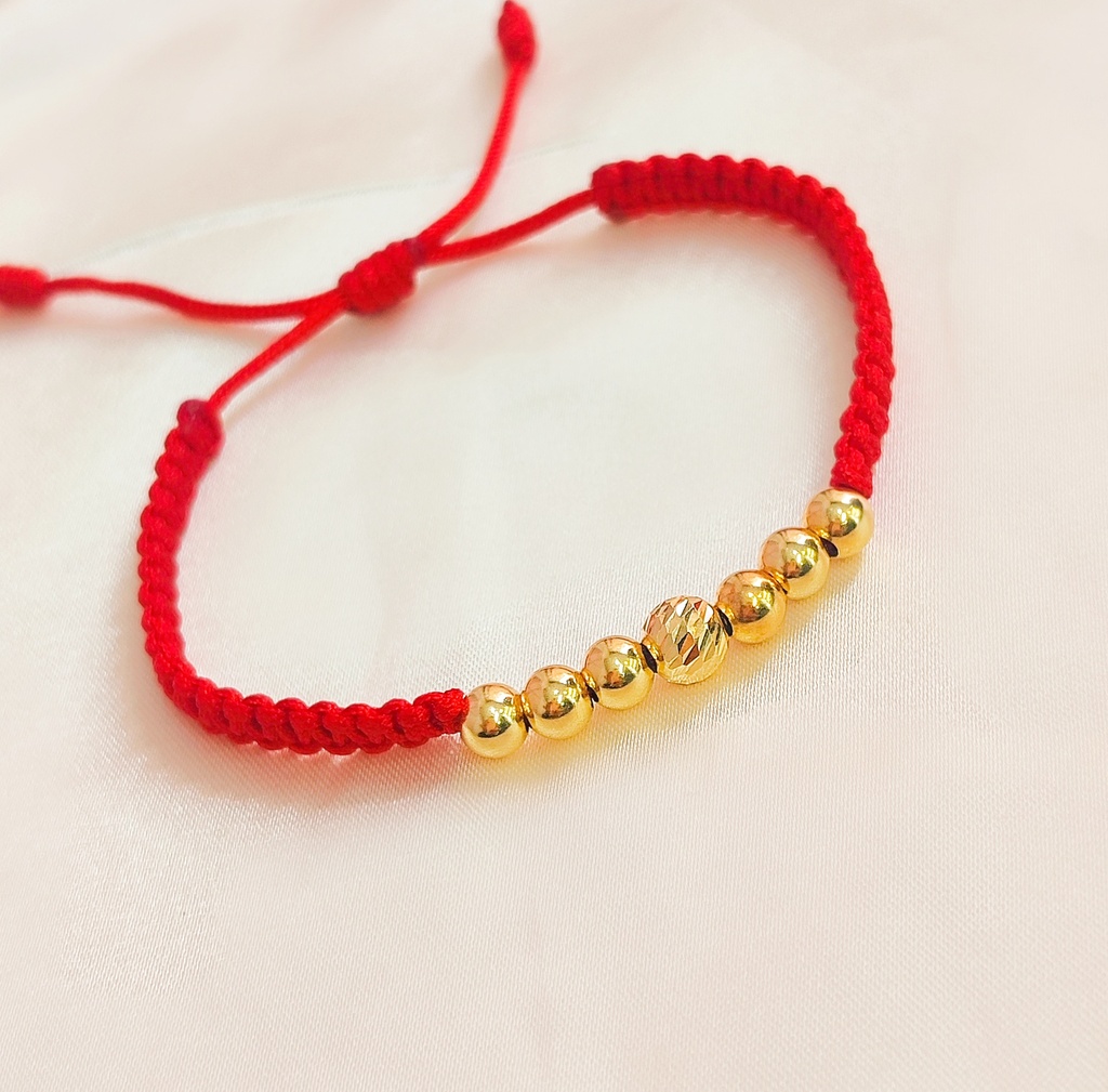 Pulsera Hilo Balínes Oro 18k 