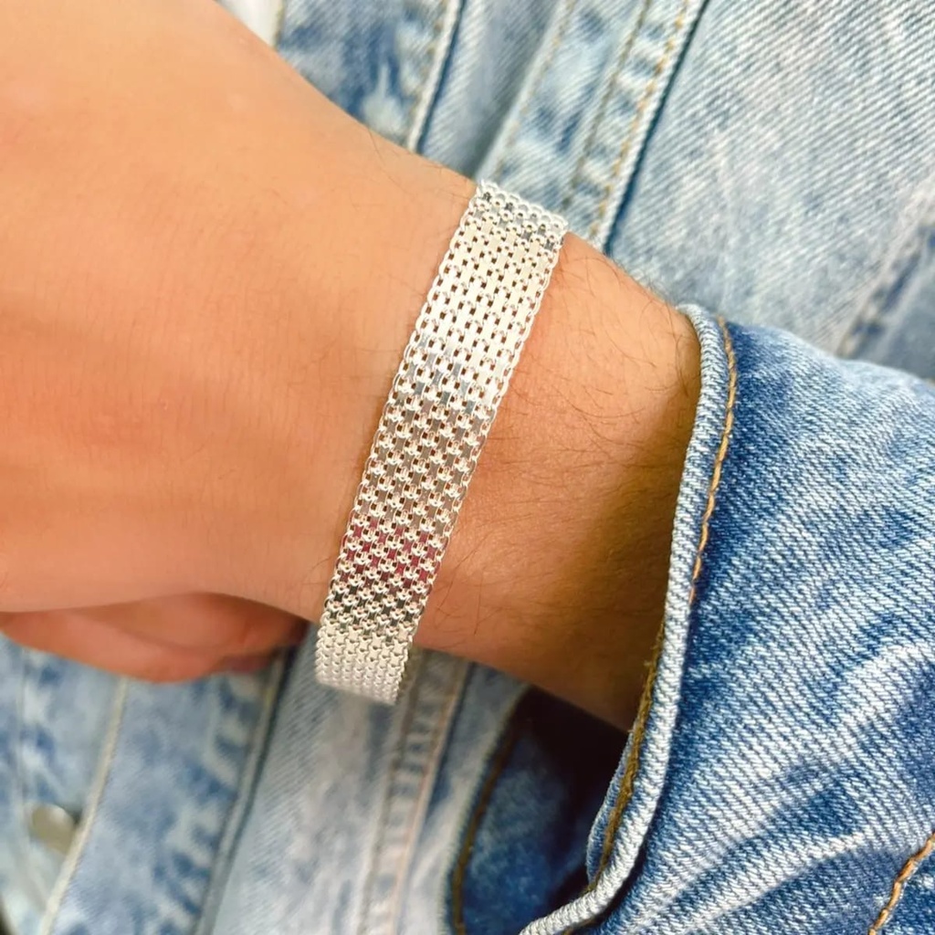 Pulsera Caballero Plata 