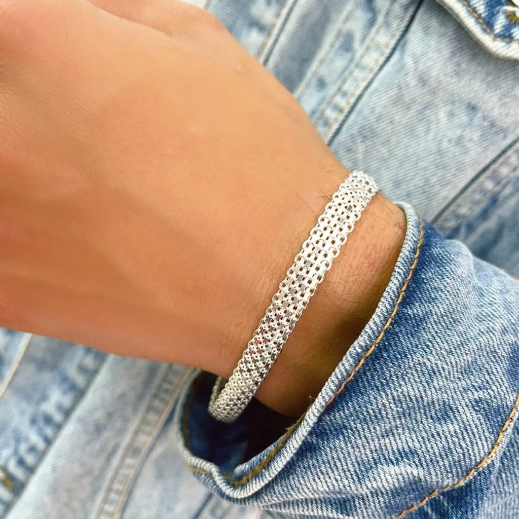 Pulsera Caballero Plata 