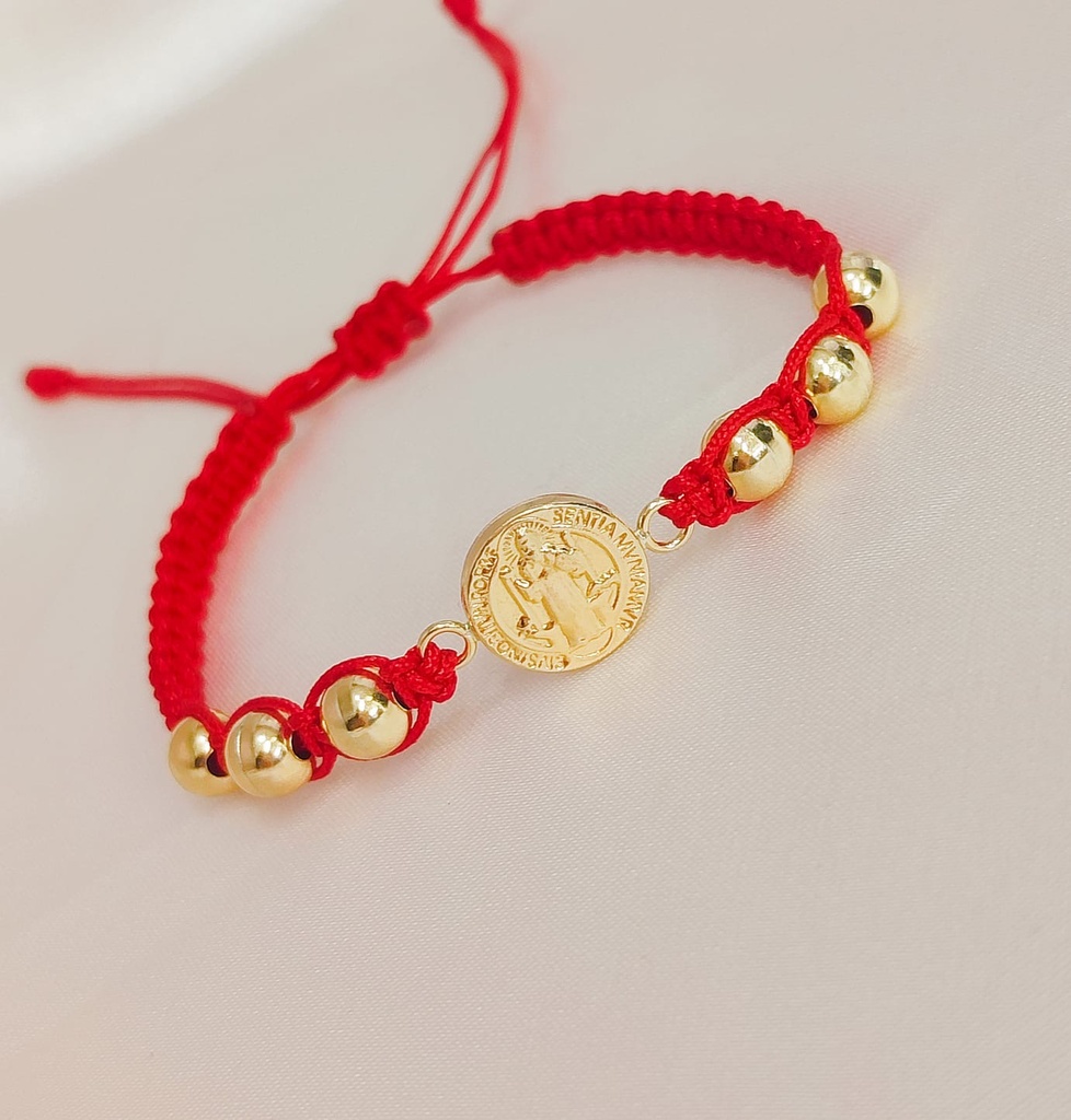 Pulsera Hilo Oro Laminado 18k 