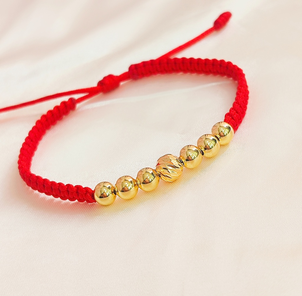 Pulsera Hilo Balínes Oro 18k